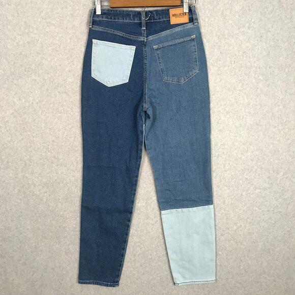 Hollister Jeans Size 1R Mom Patchwork Baggy Loose Colorblock Festival W25xL27 - Picture 7 of 11